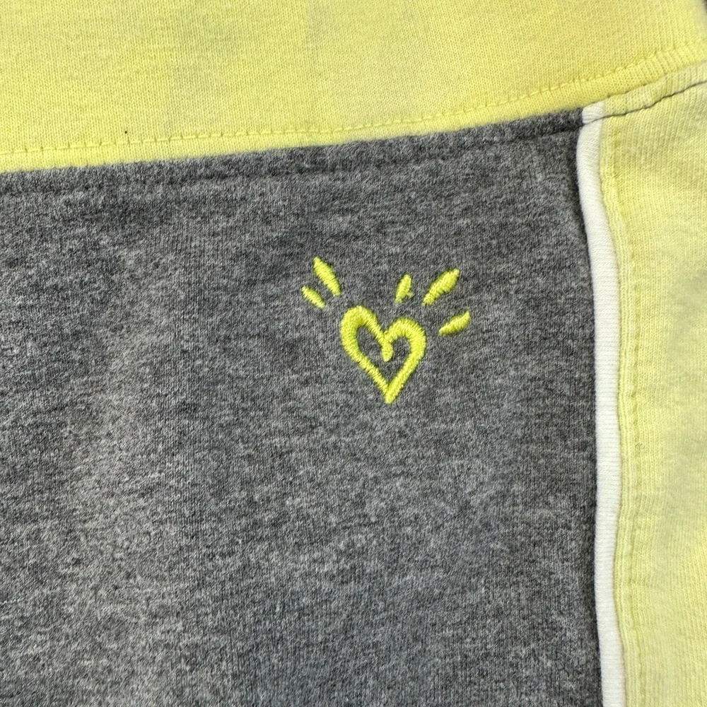 Justice Girls Gray Yellow Cropped Leggings Size 8